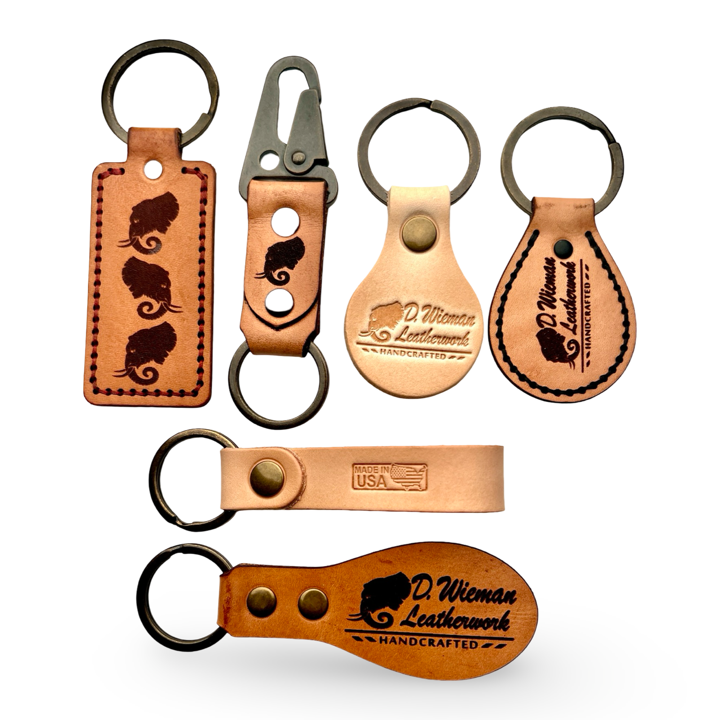 D. Wieman Leatherwork Keychains